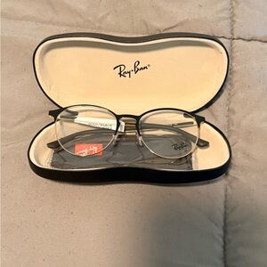 Ray-Ban Black and Silver Eyeglasses